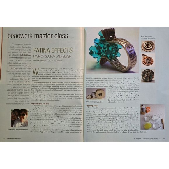 Beadwork Magazine December 2006 January 2007 Embellish A Button Bracelet - Picture 4 of 15
